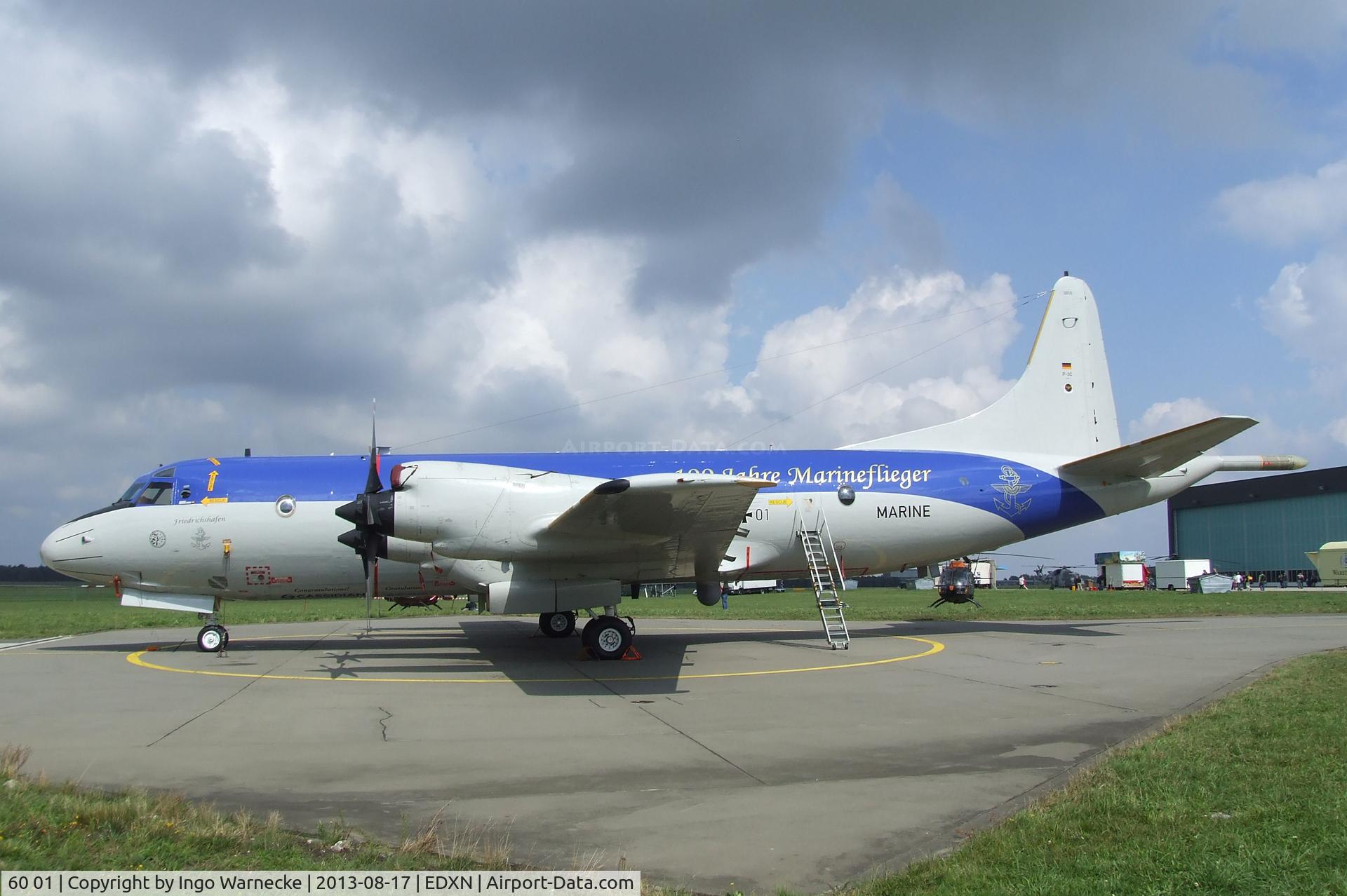 60 01, Lockheed P-3C-II Orion C/N 285E-5737, Lockheed P-3C-II Orion of the Marineflieger (German Naval Aviation) in '100 Jahre Marineflieger' special colours at the Spottersday of the Nordholz Airday 2013 celebrationg 100 Years of German Naval Aviation at Nordholz Naval Aviation Base