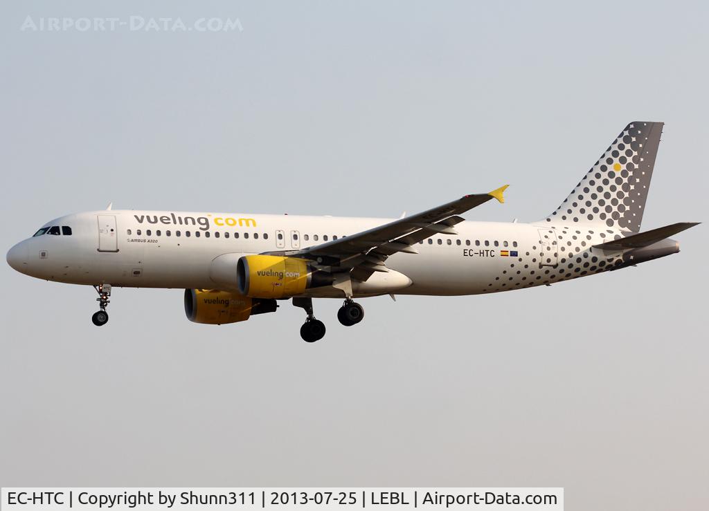 EC-HTC, 2001 Airbus A320-214 C/N 1540, Landing rwy 25R in his new corporate livery...