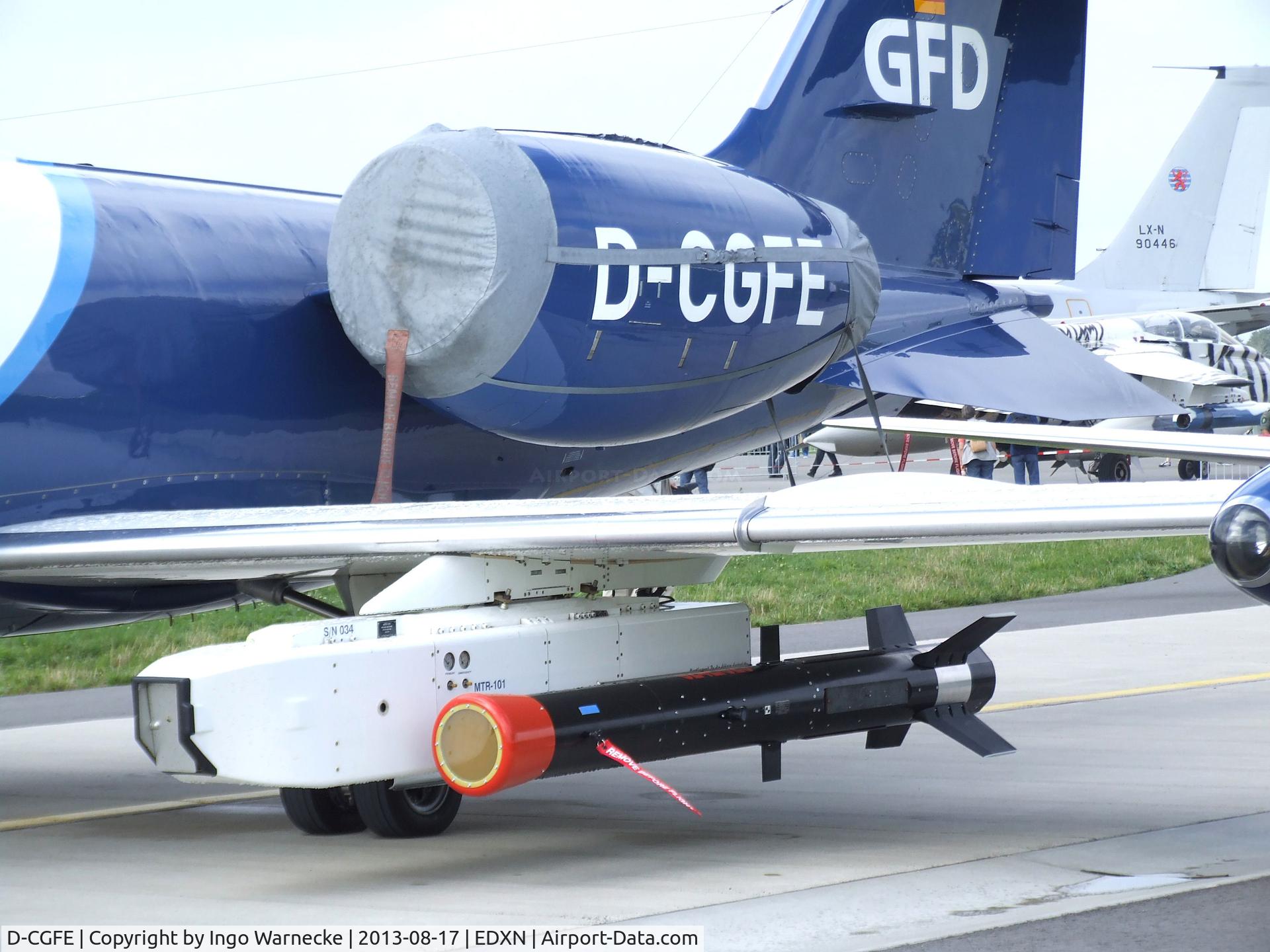 D-CGFE, 1981 Gates Learjet 36A C/N 36A-062, Gates Learjet 36A of the GFD providing taget services for the german armed forces at the Spottersday of the Nordholz Airday 2013 celebrationg 100 Years of German Naval Aviation at Nordholz Naval Aviation Base