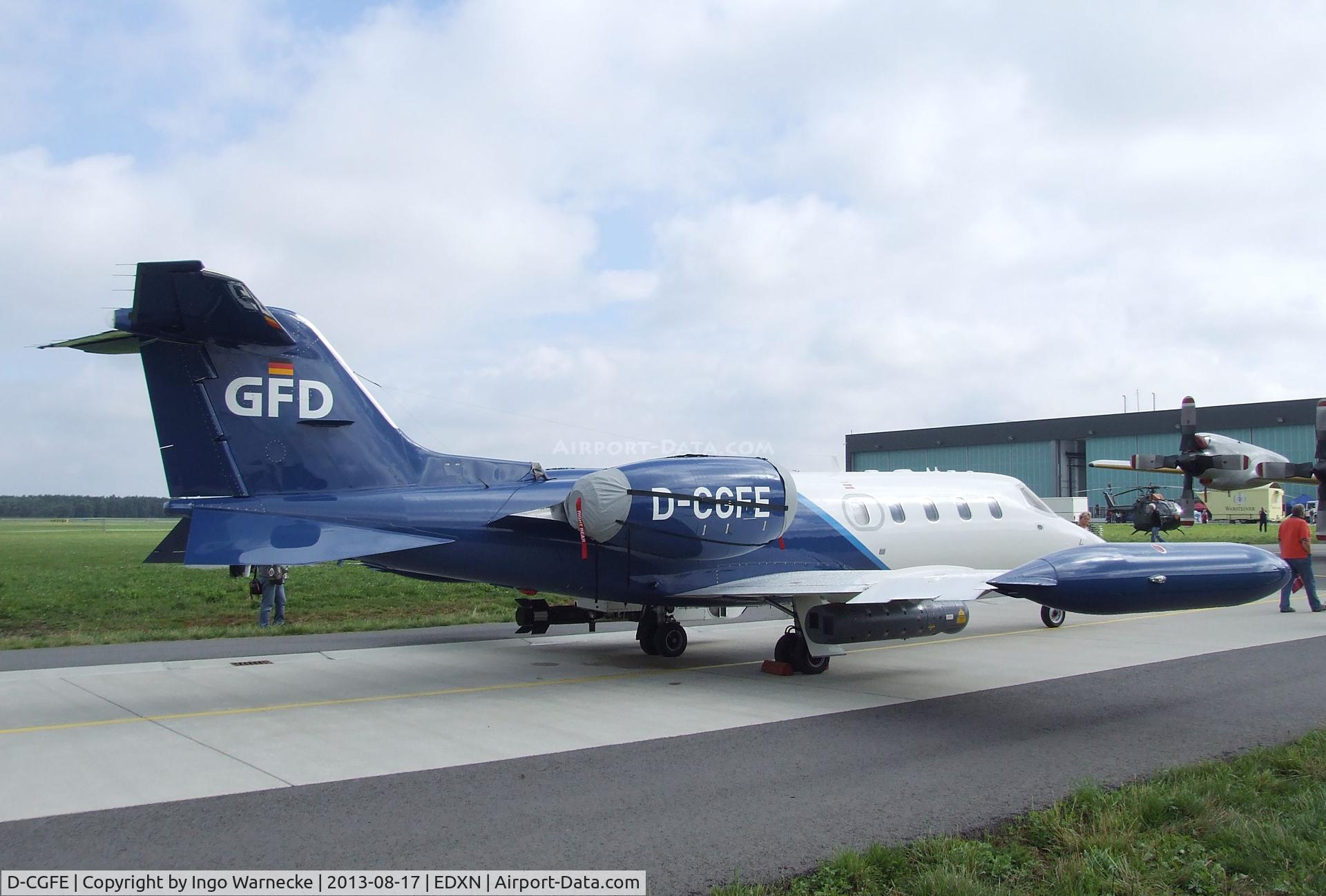 D-CGFE, 1981 Gates Learjet 36A C/N 36A-062, Gates Learjet 36A of the GFD providing taget services for the german armed forces at the Spottersday of the Nordholz Airday 2013 celebrationg 100 Years of German Naval Aviation at Nordholz Naval Aviation Base