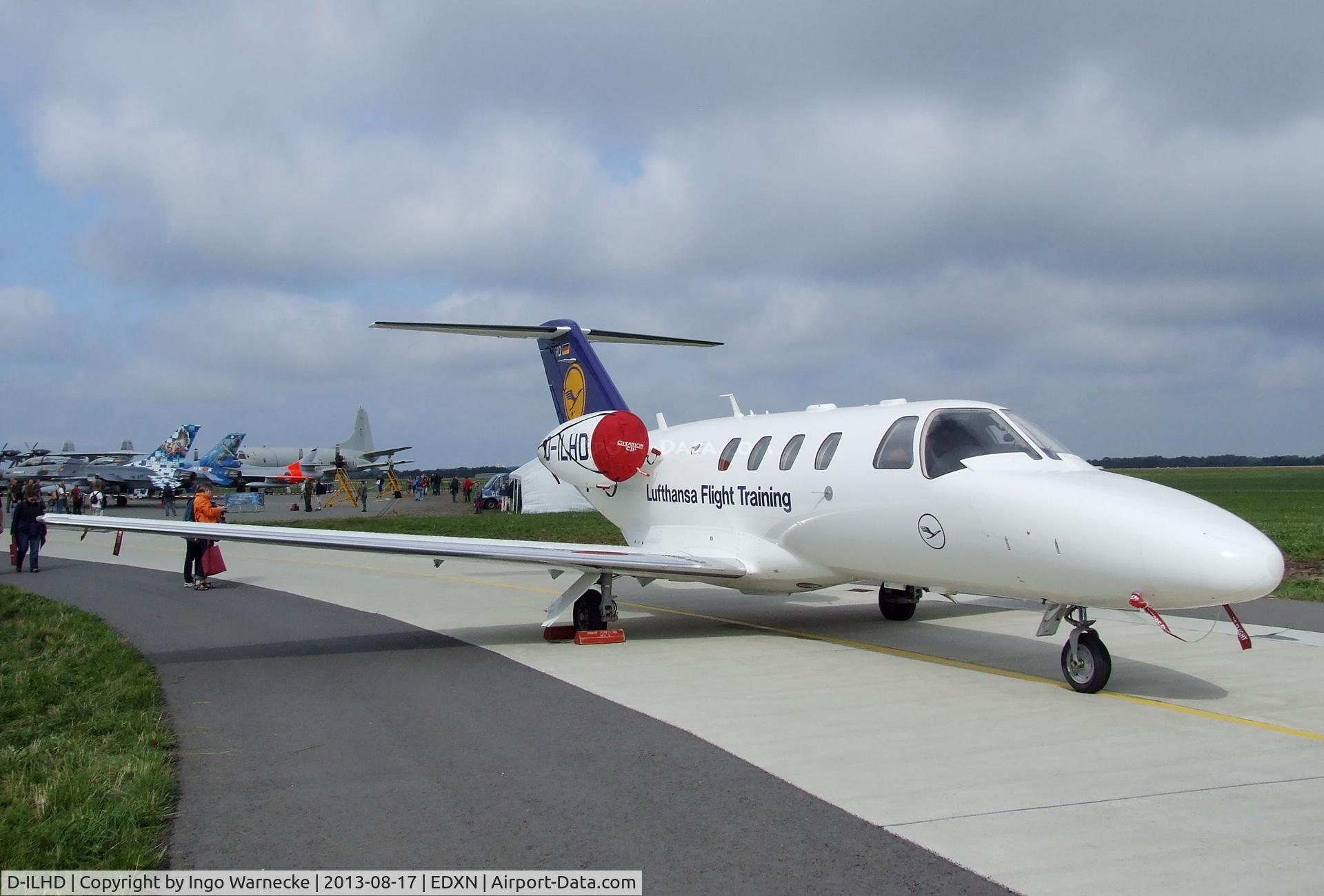 D-ILHD, 2009 Cessna 525 CitationJet CJ1+ C/N 525-0694, Cessna 525 CitationJet CJ1+ of Lufthansa Flight Training at the Spottersday of the Nordholz Airday 2013 celebrationg 100 Years of German Naval Aviation at Nordholz Naval Aviation Base