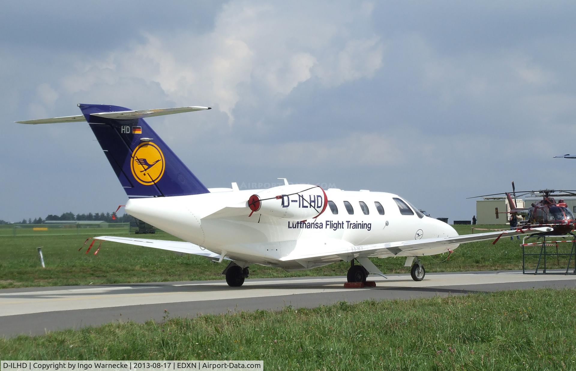 D-ILHD, 2009 Cessna 525 CitationJet CJ1+ C/N 525-0694, Cessna 525 CitationJet CJ1+ of Lufthansa Flight Training at the Spottersday of the Nordholz Airday 2013 celebrationg 100 Years of German Naval Aviation at Nordholz Naval Aviation Base