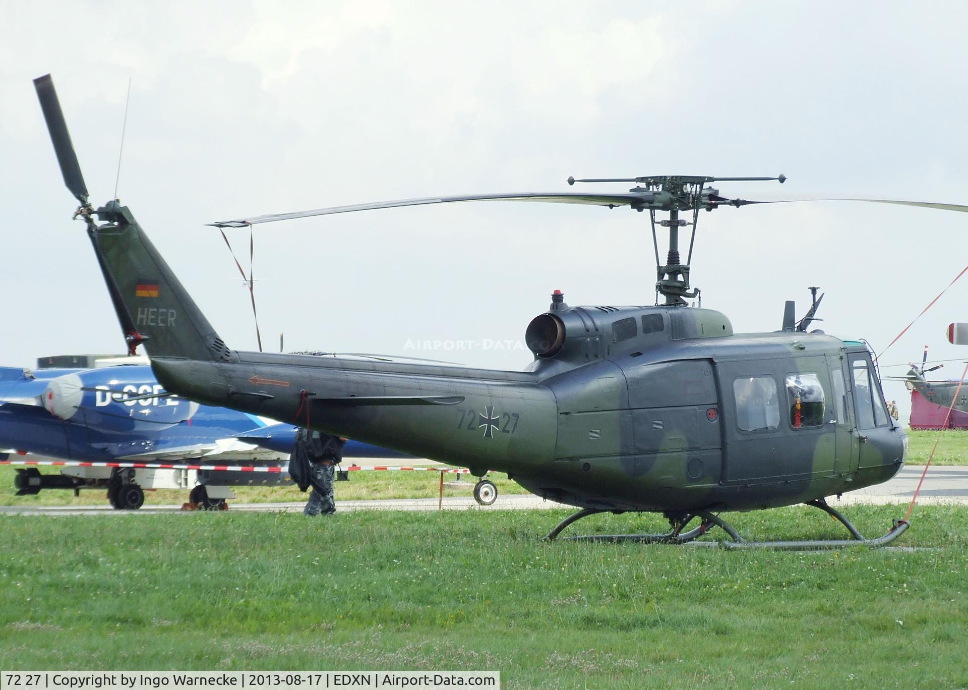 72 27, Bell (Dornier) UH-1D Iroquois (205) C/N 8347, Bell (Dornier) UH-1D Iroquois of the German Army Aviation (Heeresflieger) at the Spottersday of the Nordholz Airday 2013 celebrationg 100 Years of German Naval Aviation at Nordholz Naval Aviation Base