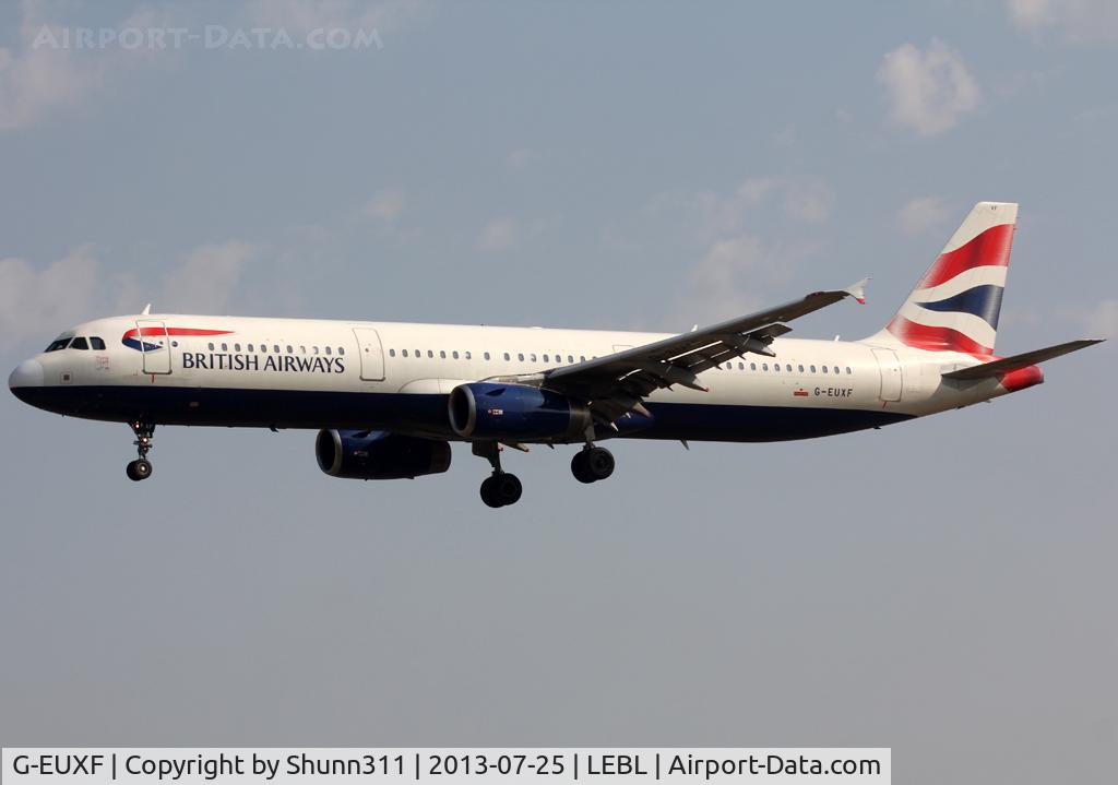 G-EUXF, 2004 Airbus A321-231 C/N 2324, Landing rwy 25R