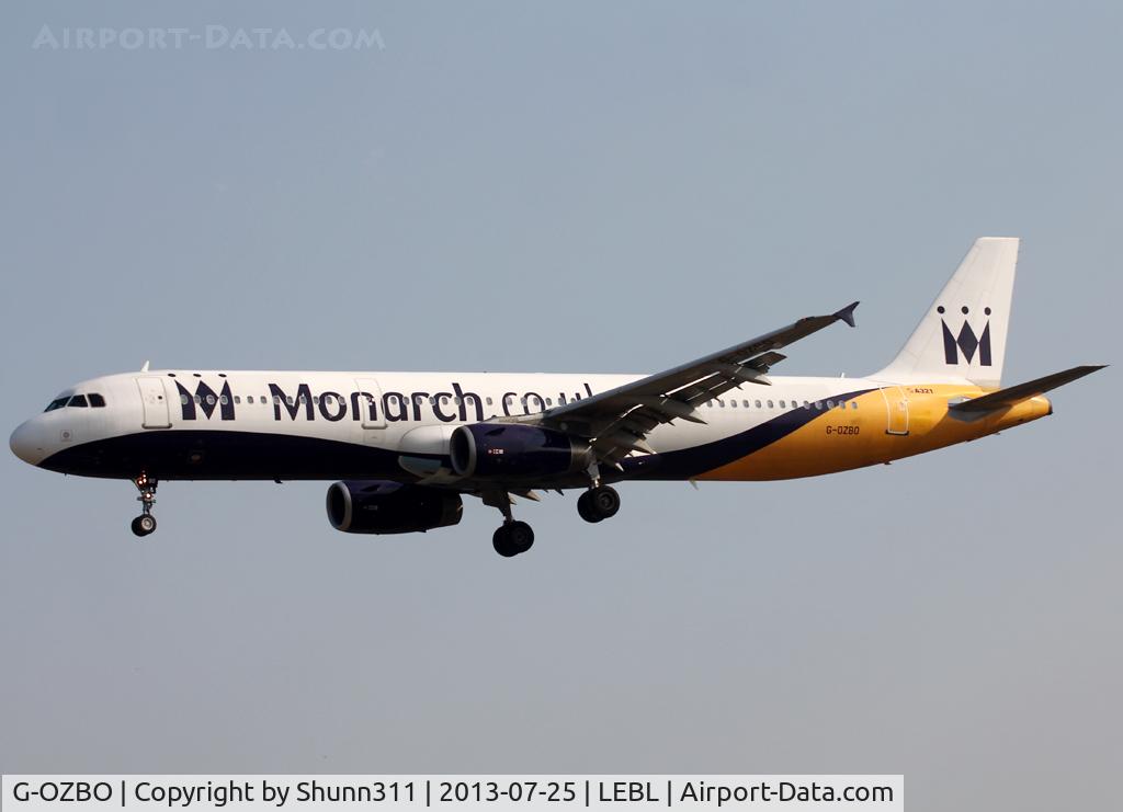 G-OZBO, 2000 Airbus A321-231 C/N 1207, Landing rwy 25R in modified new livery...
