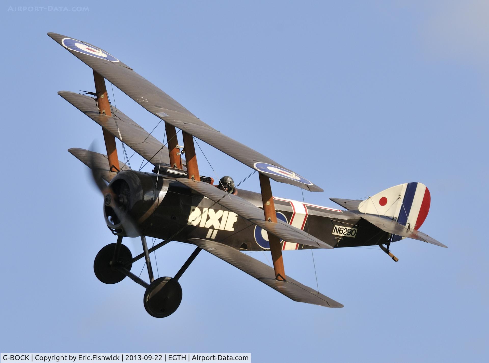 G-BOCK, 1980 Sopwith Triplane Replica C/N NAW-1, 43. 'Dixie II' at the Shuttleworth Uncovered Air Display, Sept. 2013