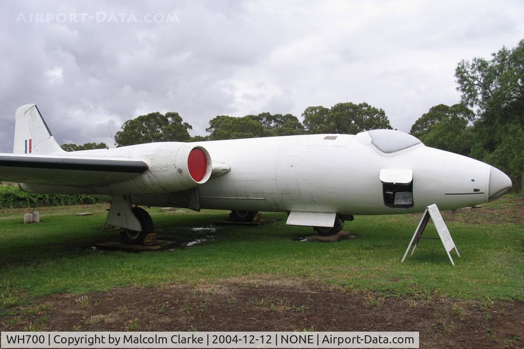 WH700, 1953 English Electric Canberra B.2 C/N Not found WH700, English Electric Canberra B2 at Lincoln Nitschke's Aviation Museum, Greenoch, South Australia in 2004.