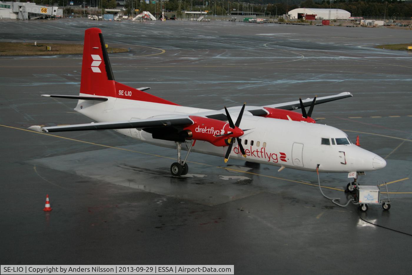 SE-LIO, 1989 Fokker 50 C/N 20146, Parked over the weekend.