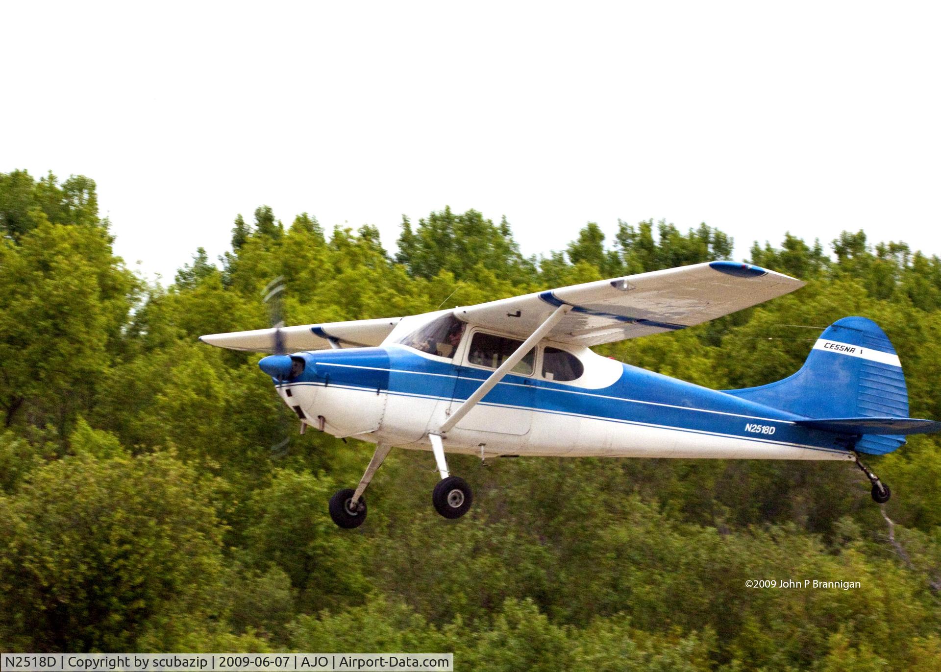 N2518D, 1952 Cessna 170B C/N 20670, Taking off from AJO