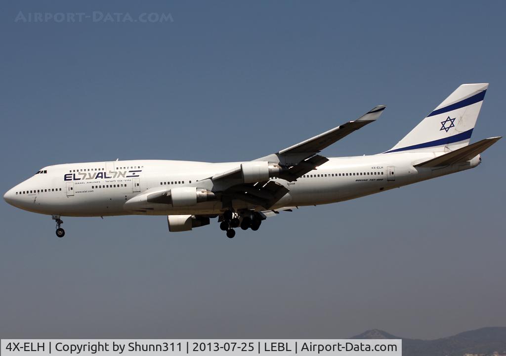 4X-ELH, 1996 Boeing 747-412 C/N 26555, Landing rwy 25R