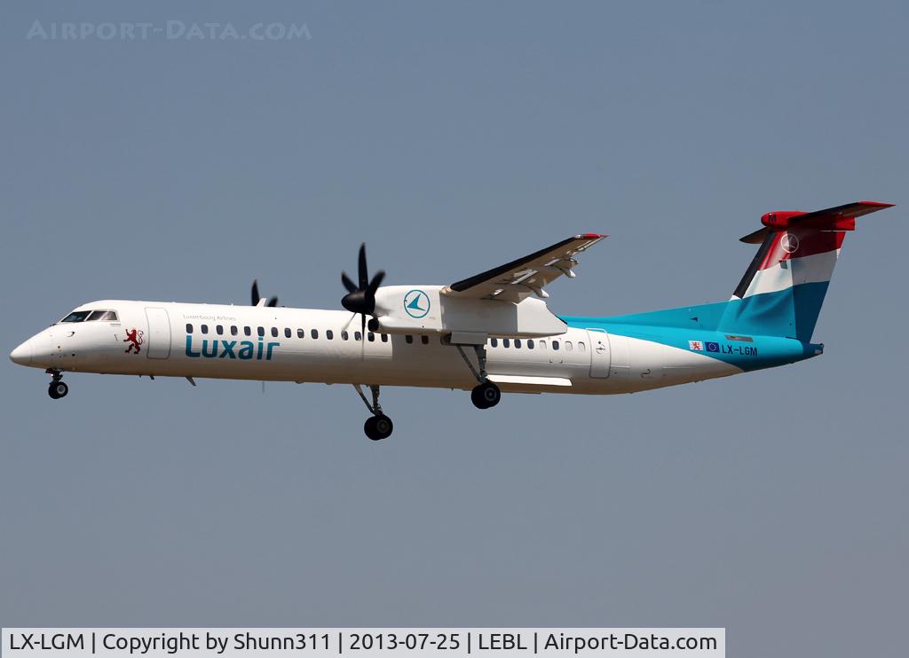 LX-LGM, 2012 De Havilland Canada DHC-8-402Q Dash 8 C/N 4425, Landing rwy 25R