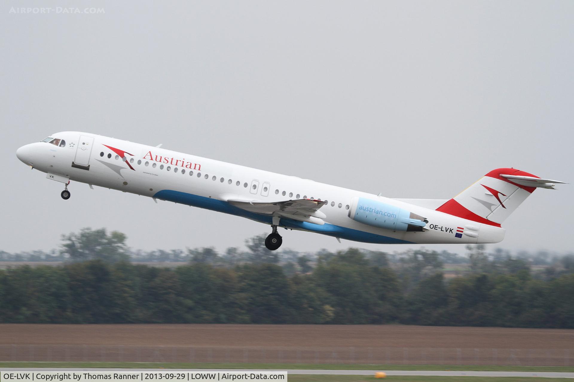 OE-LVK, 1992 Fokker 100 (F-28-0100) C/N 11397, Austrian Fokker 100