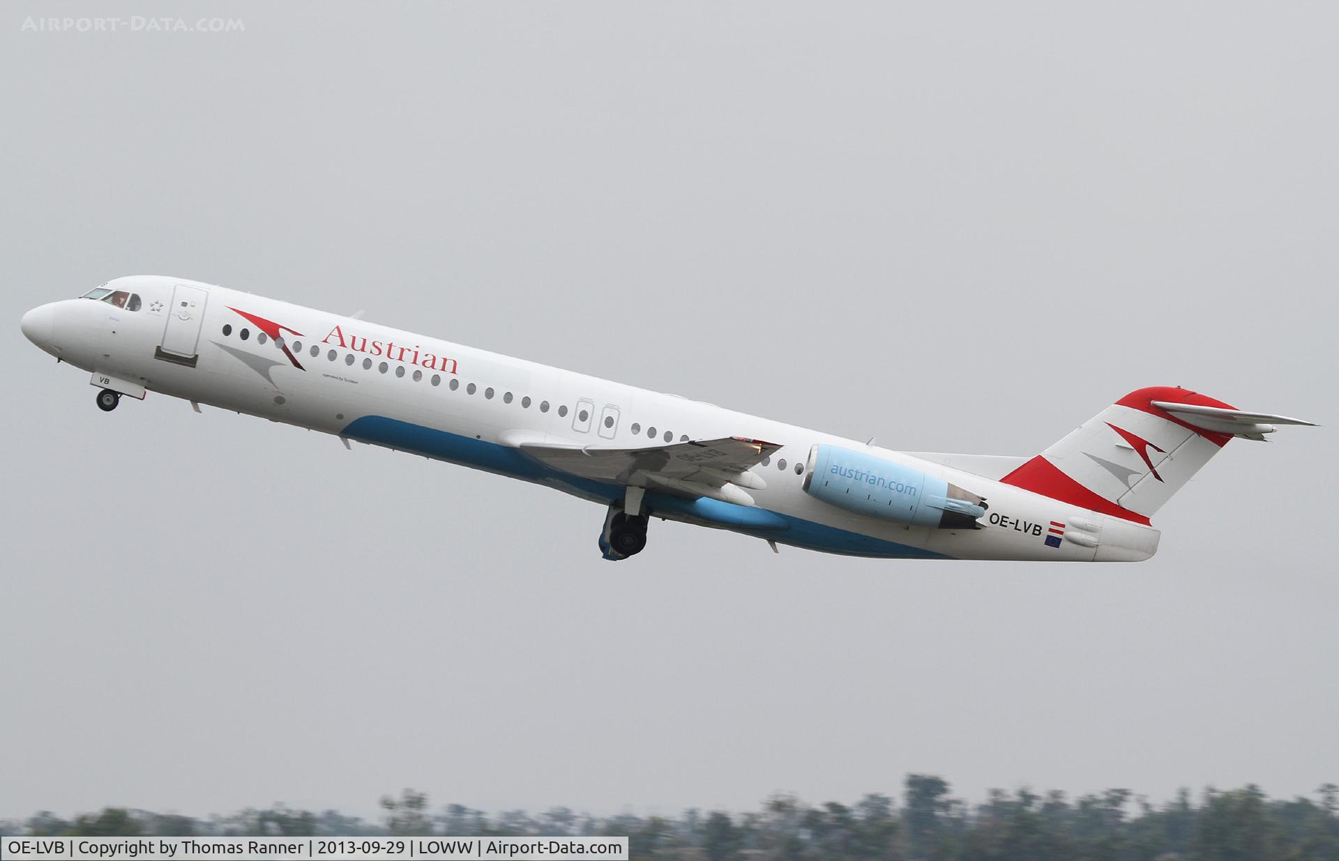OE-LVB, 1994 Fokker 100 (F-28-0100) C/N 11502, Austrian Fokker 100