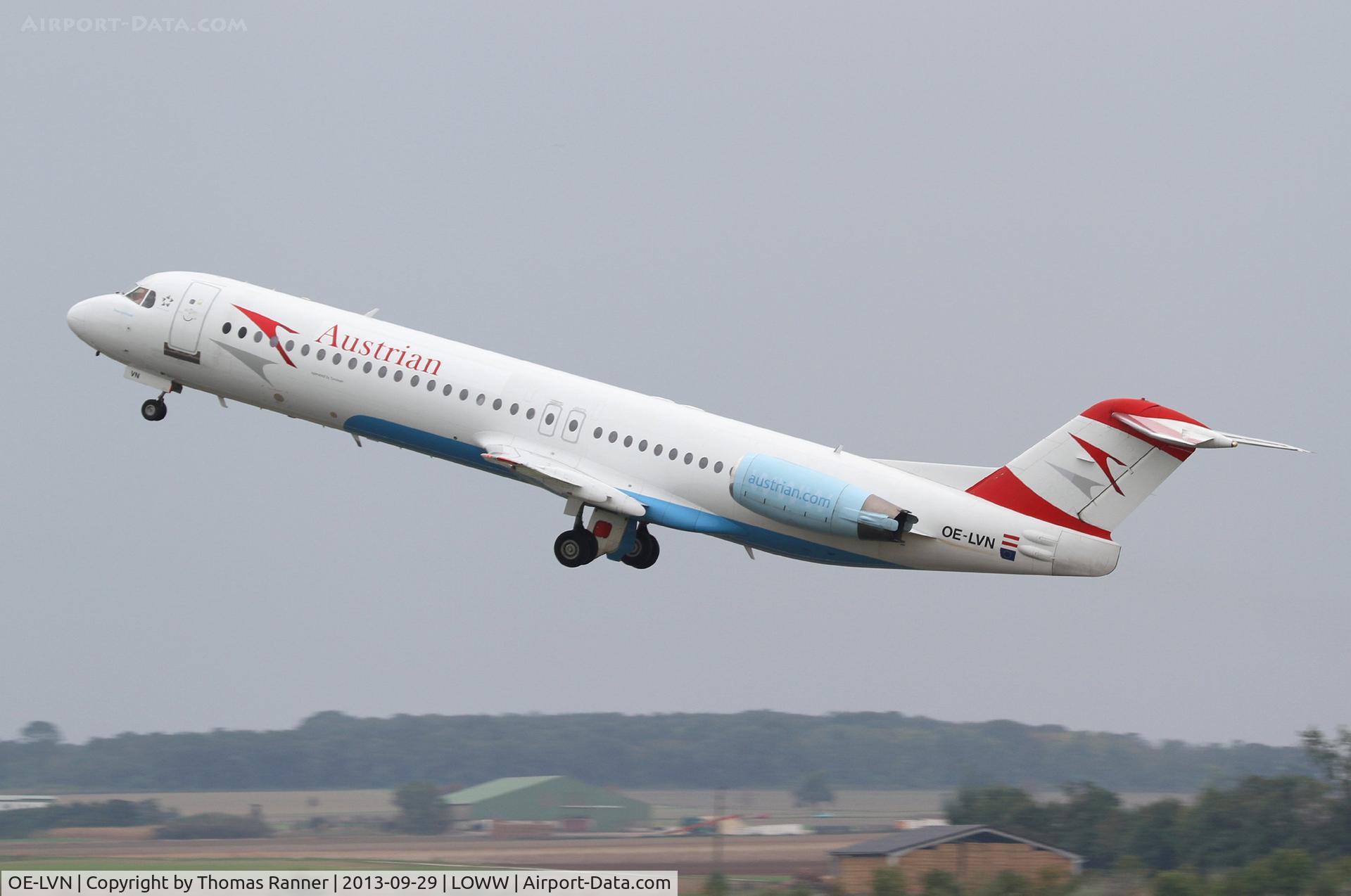 OE-LVN, 1991 Fokker 100 (F-28-0100) C/N 11367, Austrian Fokker 100