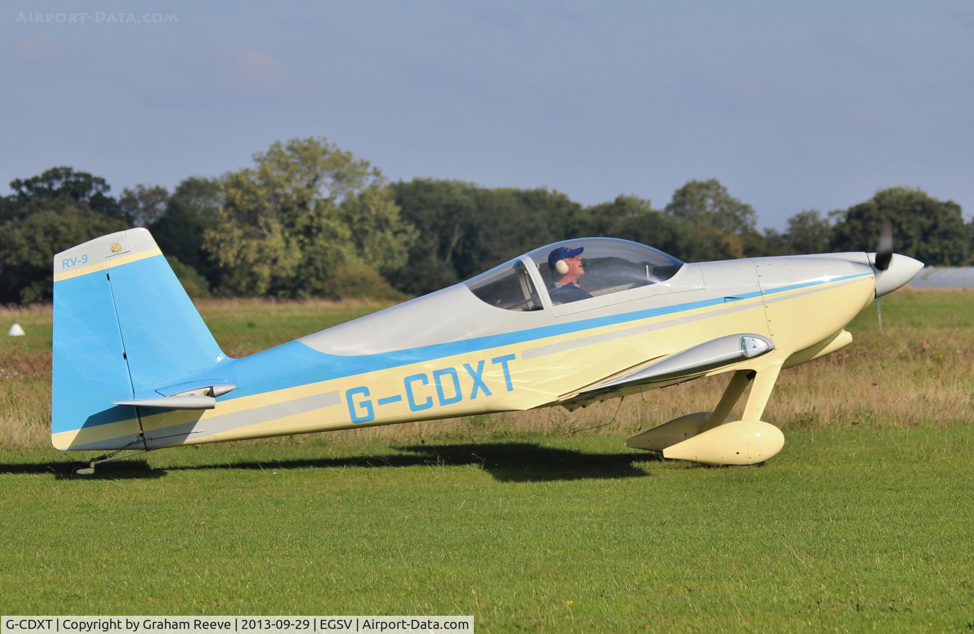 G-CDXT, 2006 Van's RV-9 C/N PFA 320-14376, Just landed.