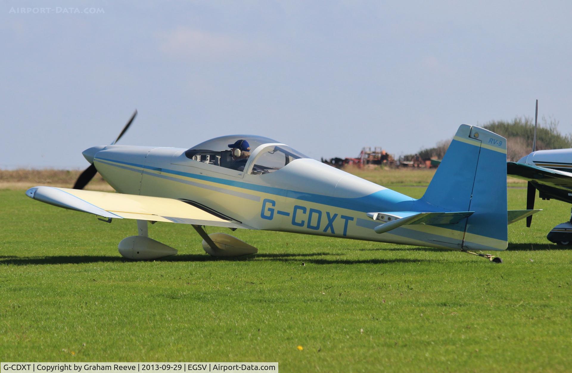 G-CDXT, 2006 Van's RV-9 C/N PFA 320-14376, Just landed.