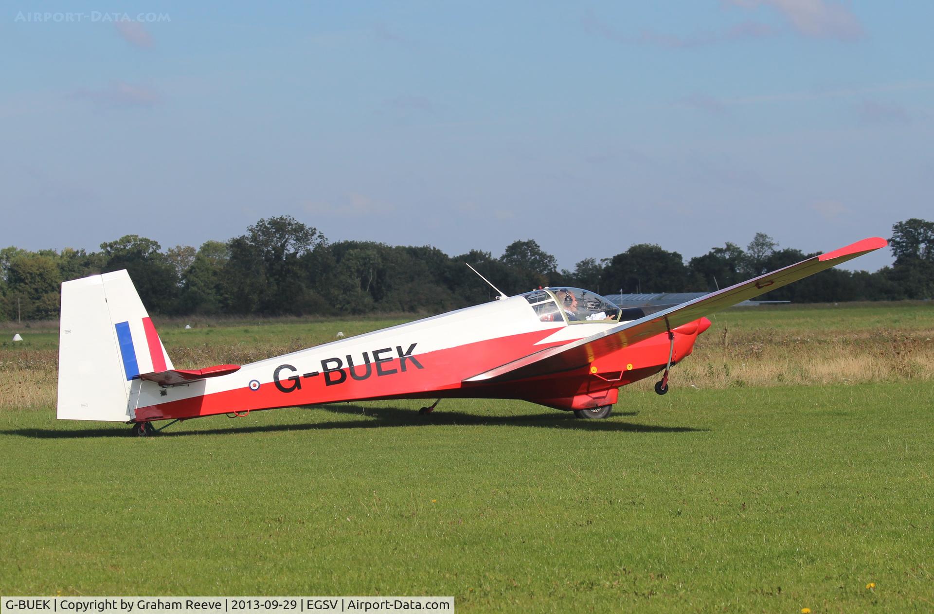 G-BUEK, 1977 Slingsby T-61F Venture T2 C/N 1879, Just landed.