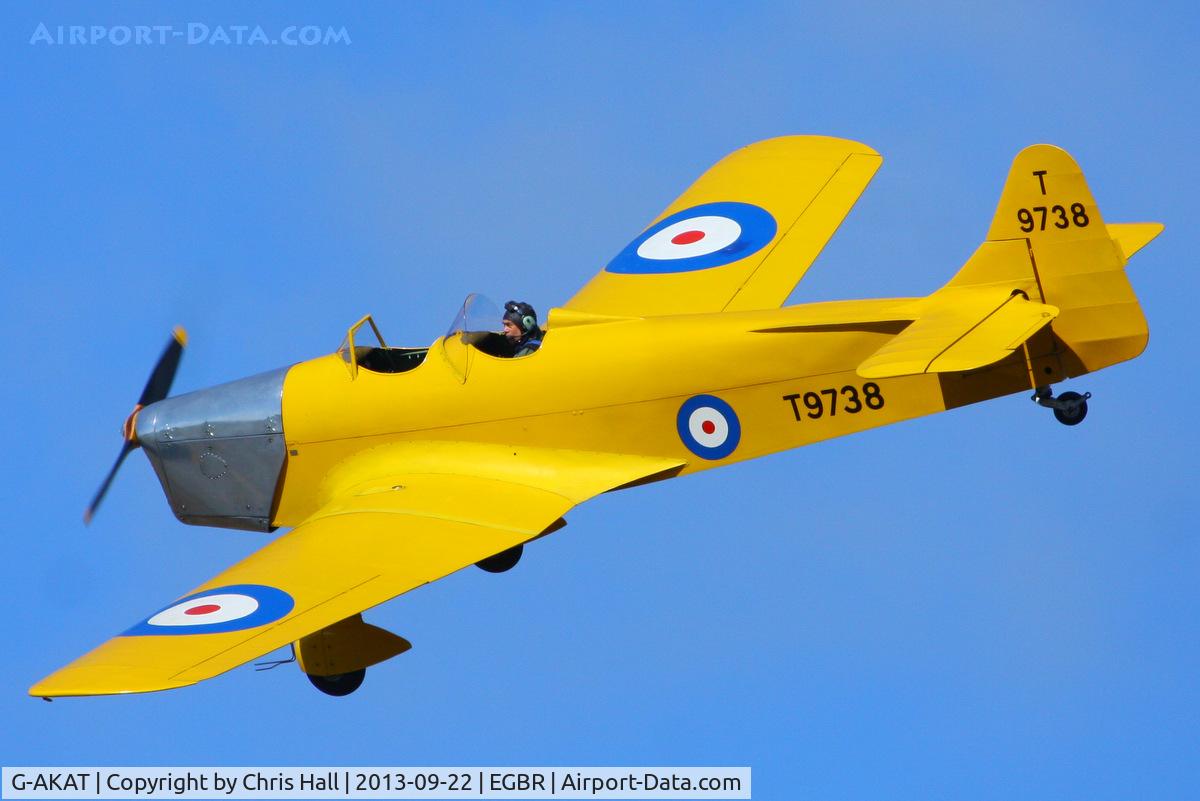 G-AKAT, 1940 Miles M14A Hawk Trainer 3 C/N 2005, at Breighton's Heli Fly-in, 2013