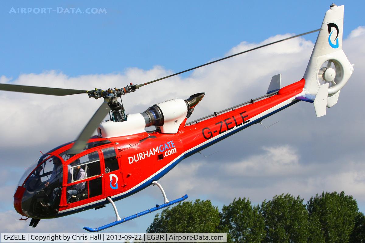G-ZELE, 1973 Westland SA-341C Gazelle HT2 C/N 1007, at Breighton's Heli Fly-in, 2013
