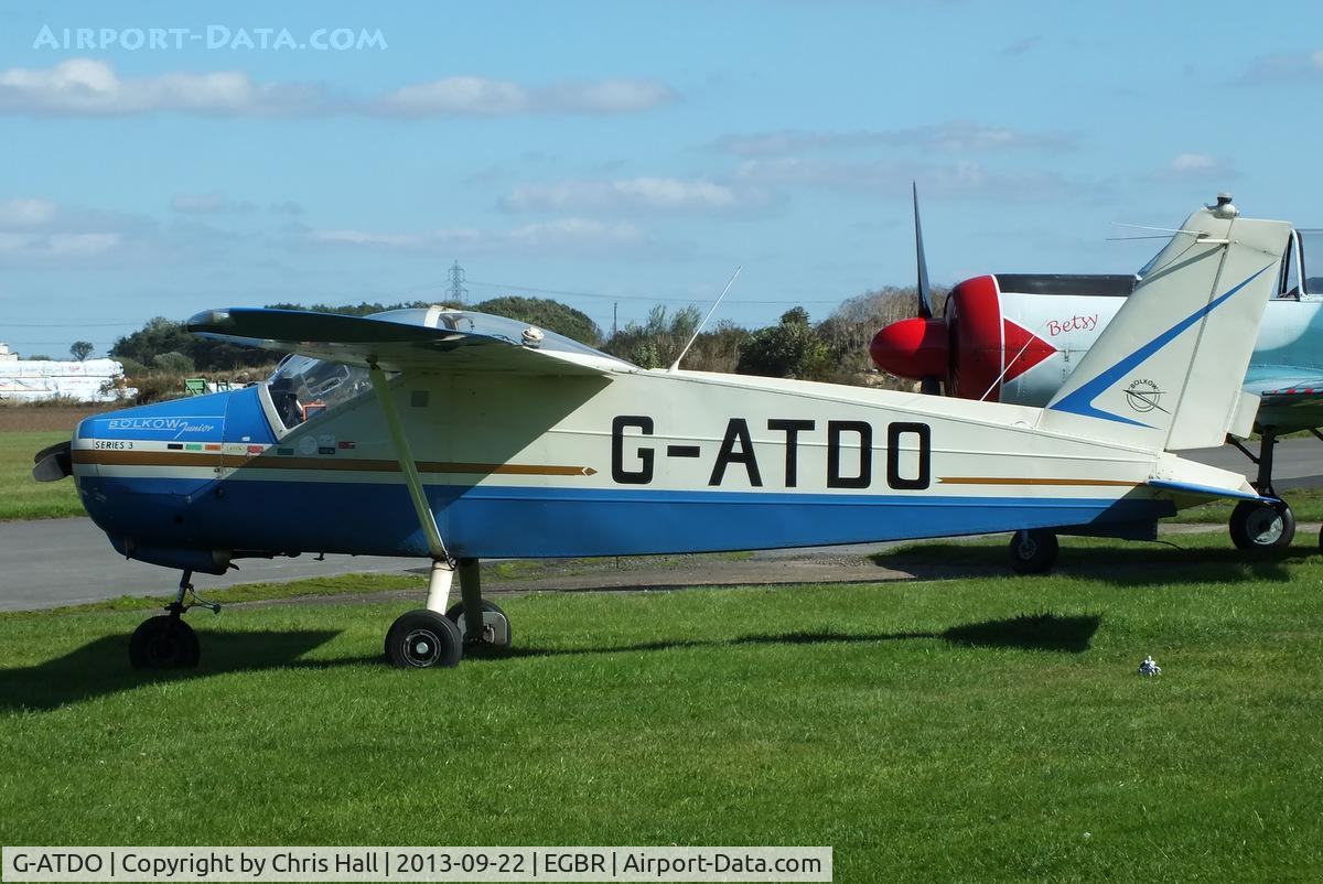 G-ATDO, 1965 Bolkow Bo-208C Junior C/N 576, at Breighton's Heli Fly-in, 2013