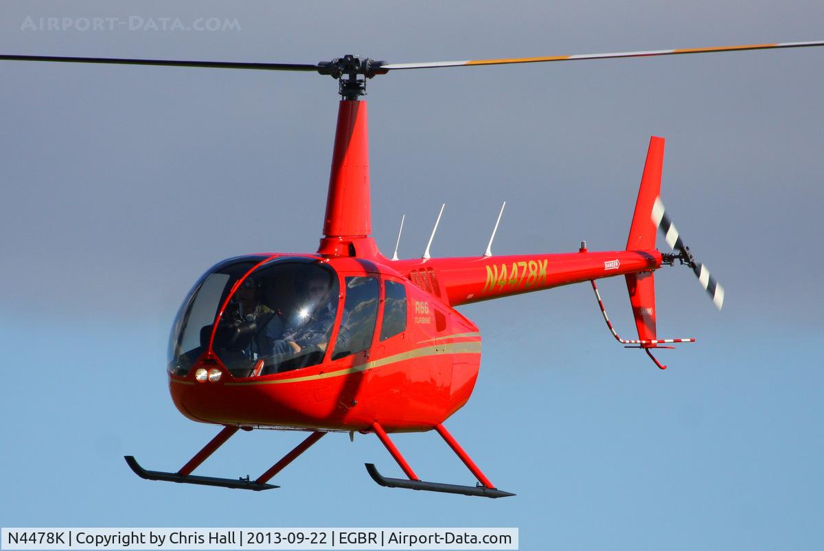 N4478K, 2011 Robinson R66 Turbine C/N 0031, at Breighton's Heli Fly-in, 2013