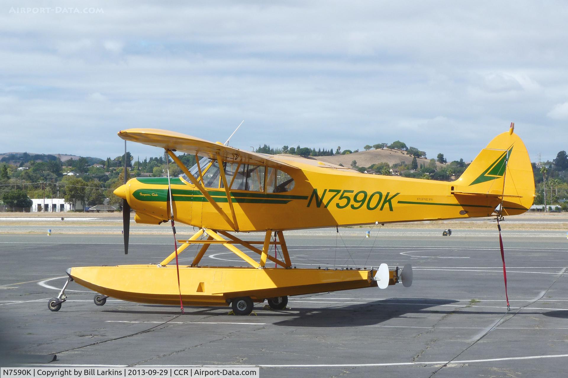 N7590K, 1950 Piper PA-18 C/N 18-307, On the way home from the annual Splash In at Clear Lake.