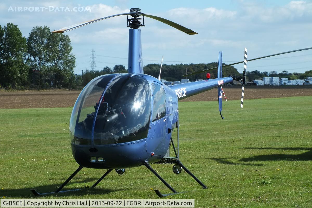 G-BSCE, 1989 Robinson R22 Beta C/N 1245, at Breighton's Heli Fly-in, 2013