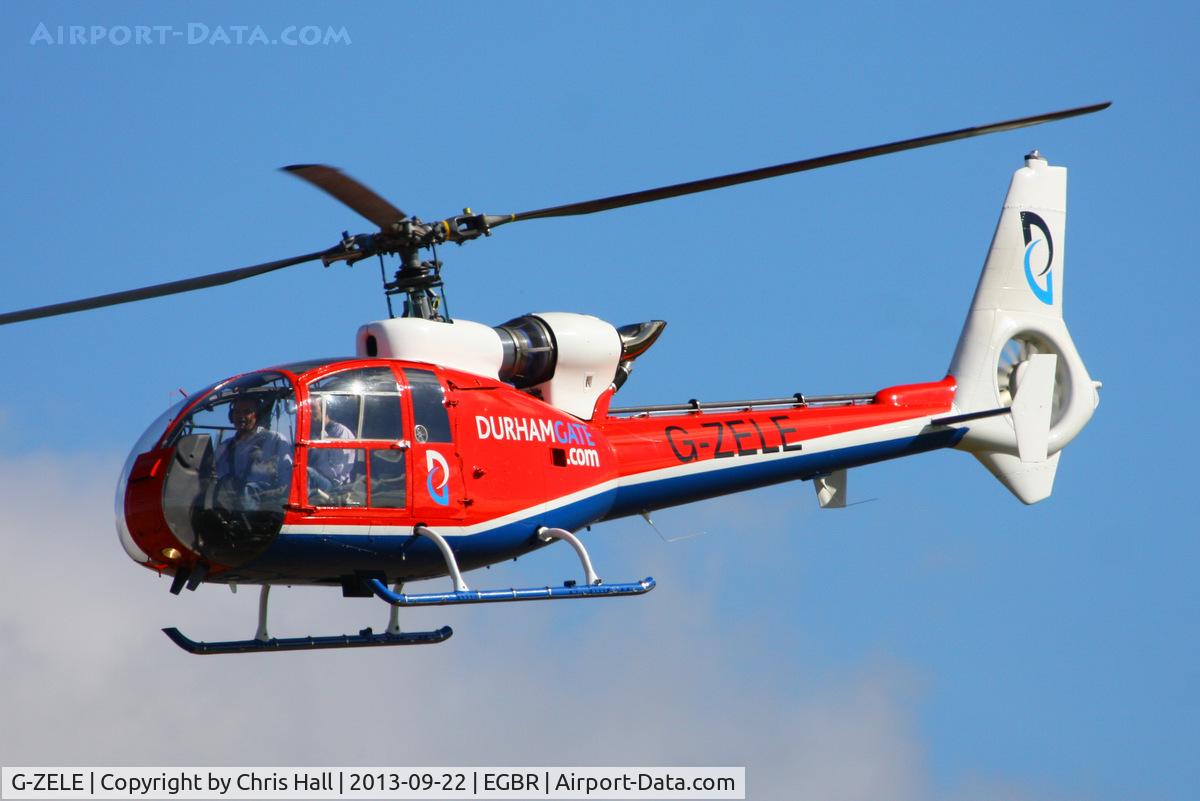 G-ZELE, 1973 Westland SA-341C Gazelle HT2 C/N 1007, at Breighton's Heli Fly-in, 2013
