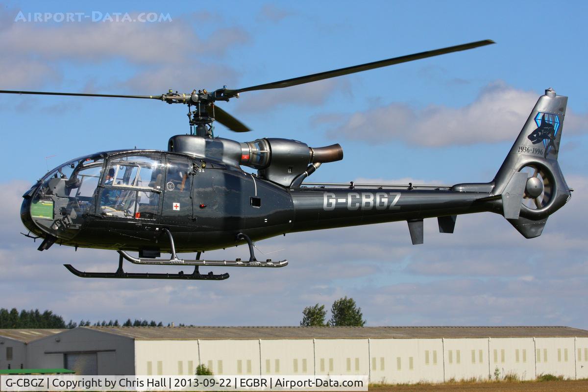 G-CBGZ, 1982 Westland SA-341C Gazelle HT2 C/N 1915, at Breighton's Heli Fly-in, 2013