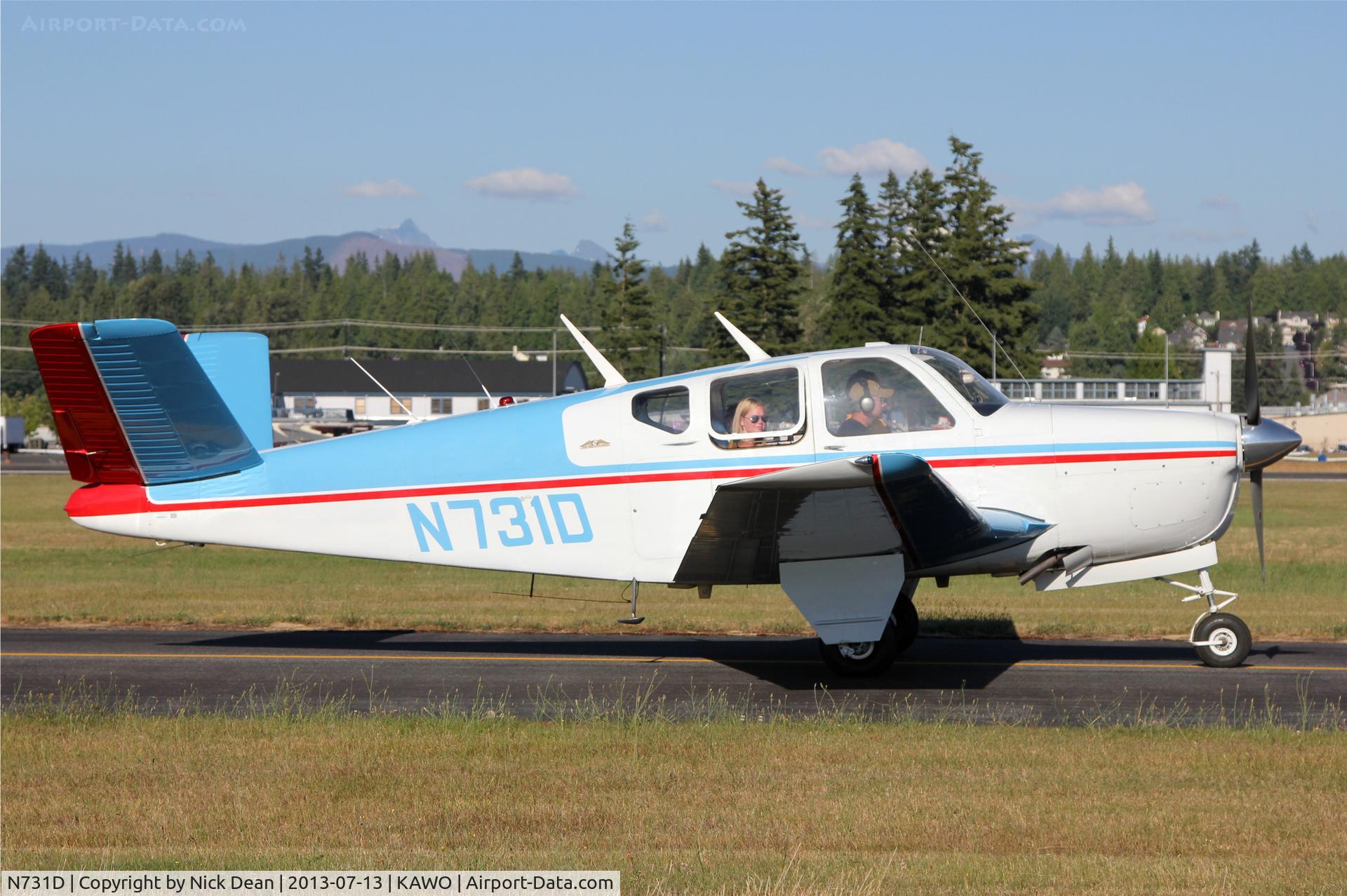 N731D, 1951 Beech C35 Bonanza C/N D-3001, KAWO/AWO