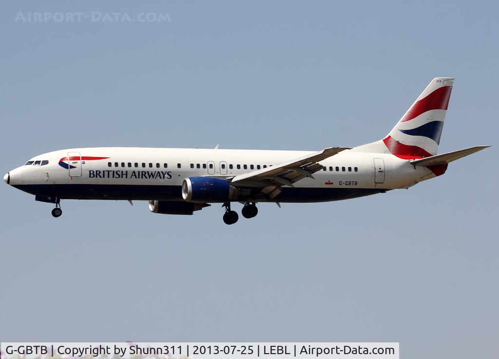 G-GBTB, 1993 Boeing 737-436 C/N 25860, Landing rwy 25R