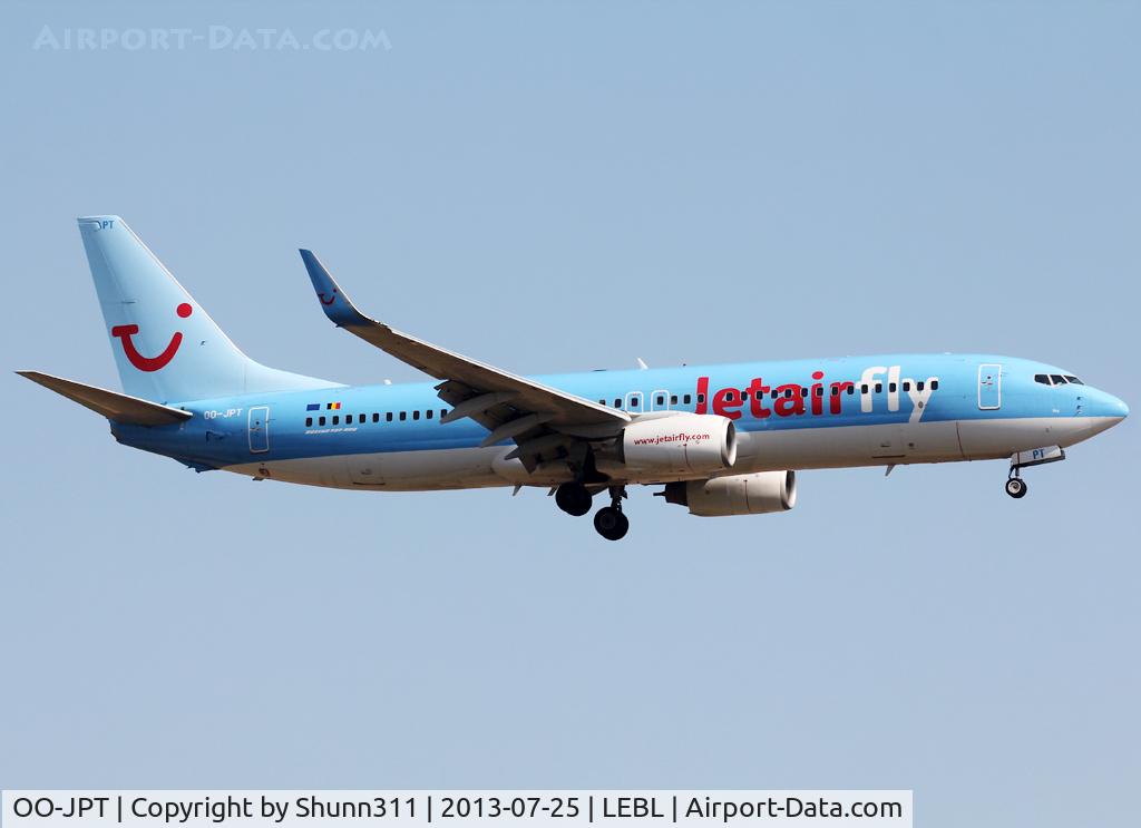 OO-JPT, 2007 Boeing 737-8K5 C/N 34691, Landing rwy 25R