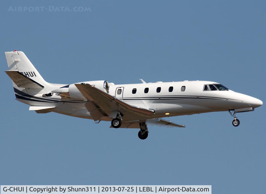 G-CHUI, 2013 Cessna 560XL Citation Excel C/N 560-6139, Landing rwy 25R