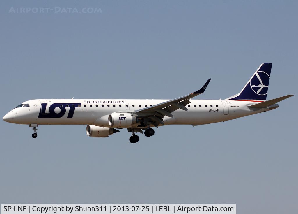 SP-LNF, 2013 Embraer 195LR (ERJ-190-200LR) C/N 19000596, Landing rwy 25R