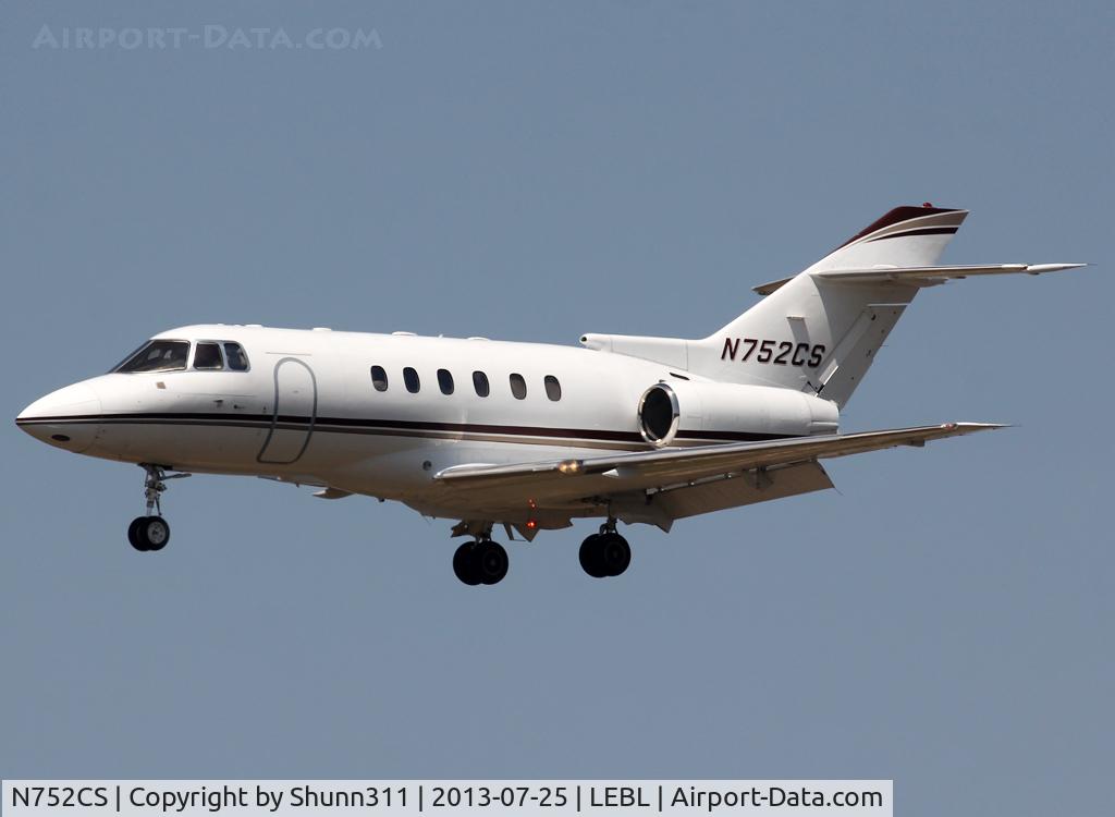 N752CS, 1996 Raytheon Hawker 800 C/N 258323, Landing rwy 25R