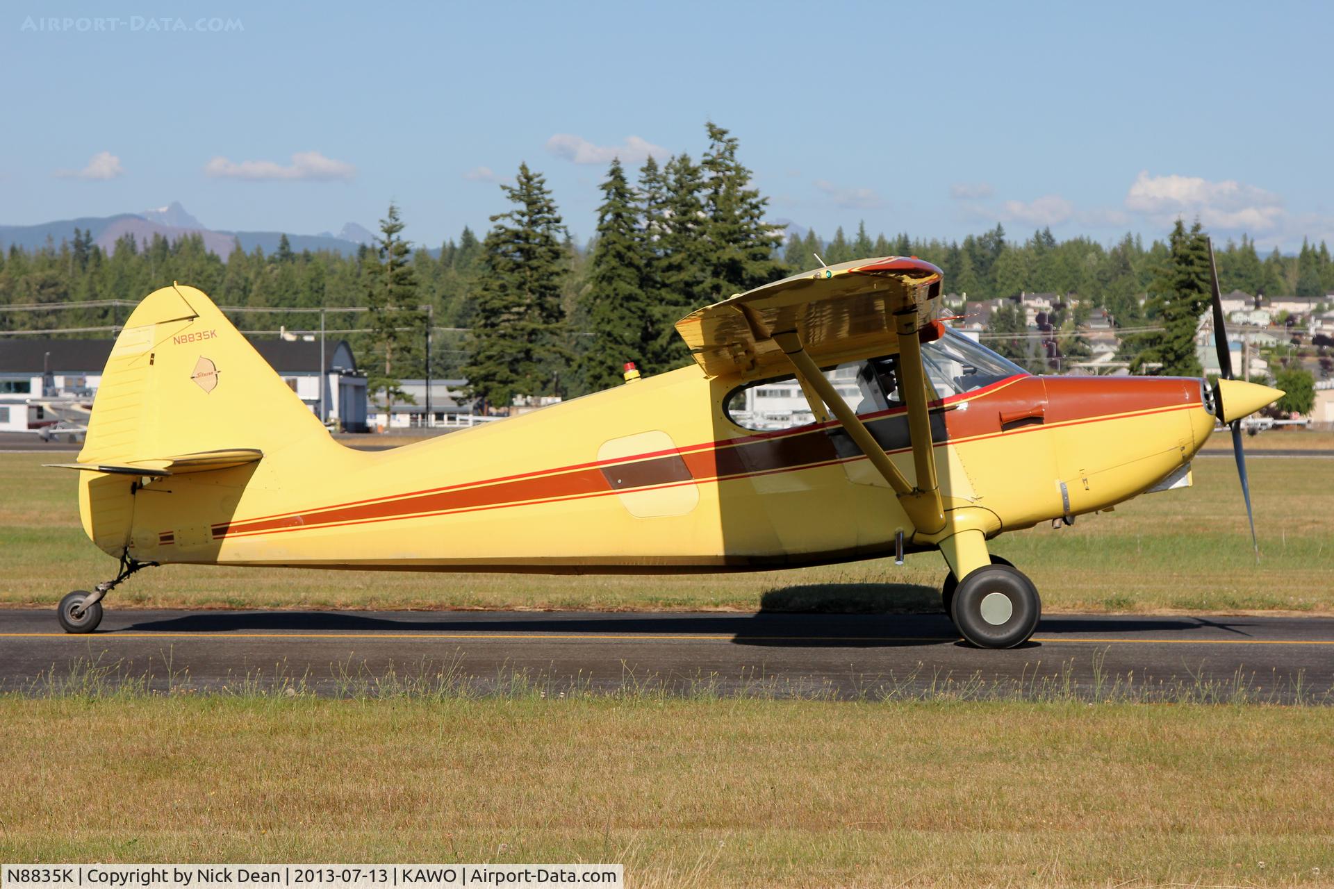 N8835K, 1947 Stinson 108-1 Voyager C/N 108-1835, KAWO/AWO