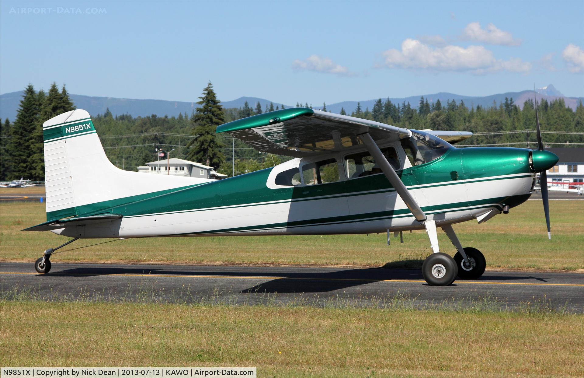 N9851X, 1961 Cessna 185 Skywagon C/N 185-0051, KAWO/AWO
