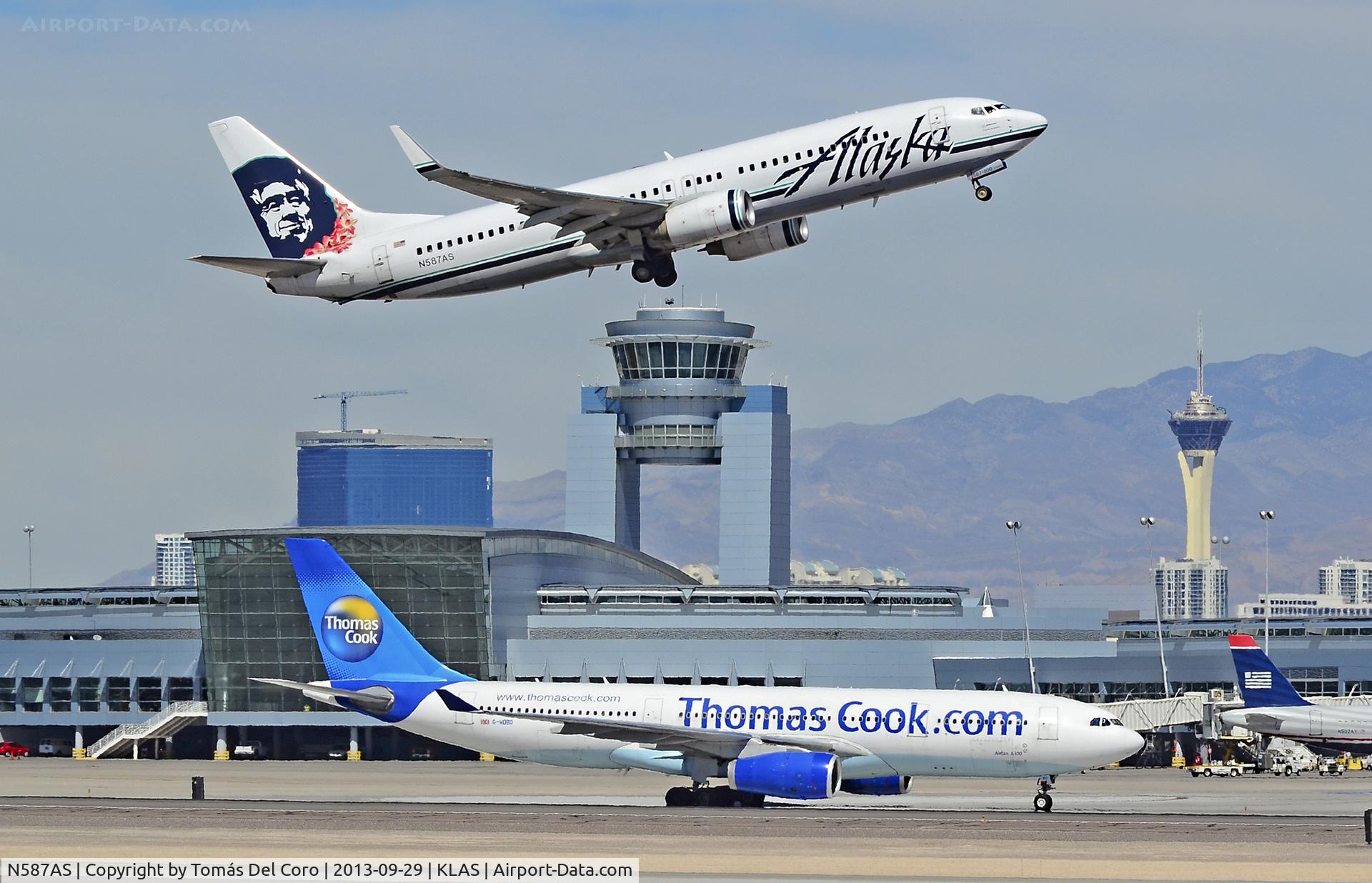 N587AS, 2007 Boeing 737-890 C/N 35684, N587AS Alaska Airlines 2007 Boeing 737-890 - cn 35684 / ln 2422

G-MDBD Thomas Cook Airlines Airbus A330-243  (cn 266)

McCarran International Airport (KLAS)
Las Vegas, Nevada
TDelCoro
September 29, 2013