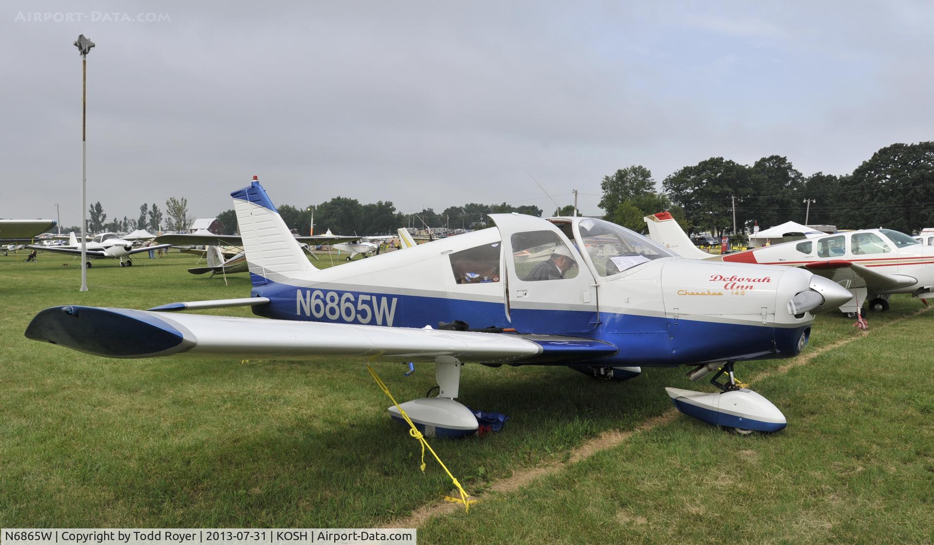 N6865W, 1965 Piper PA-28-140 C/N 28-21021, Airventure 2013