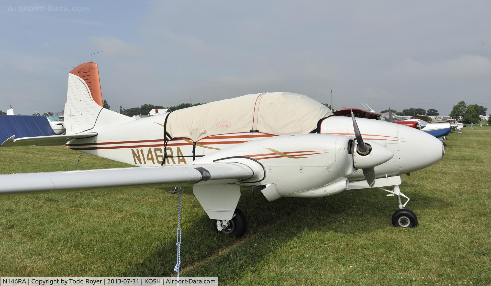 N146RA, 1959 Beech 95 Travel Air C/N TD-294, Airventure 2013