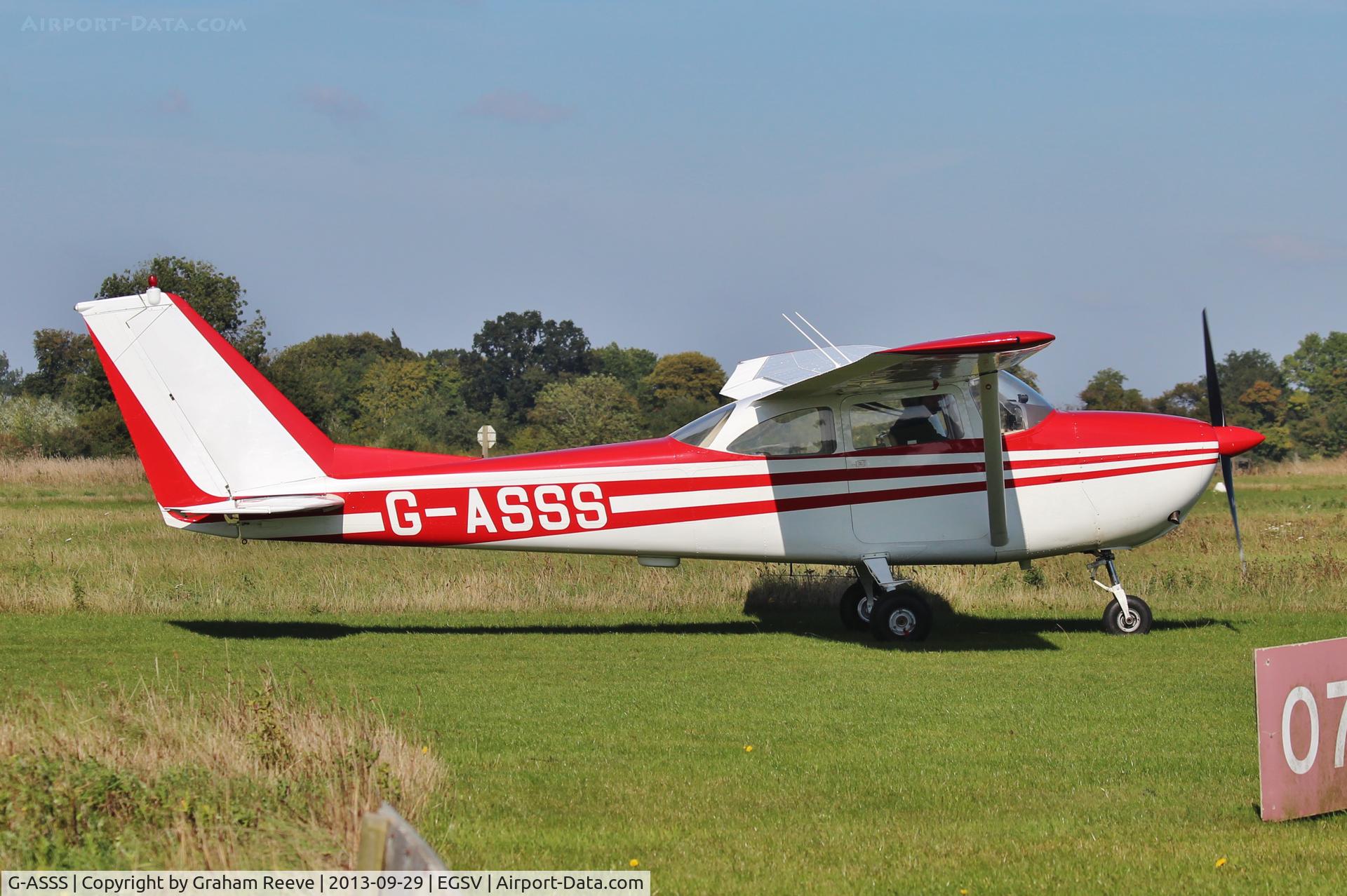 G-ASSS, 1964 Cessna 172E C/N 172-51467, Just landed.