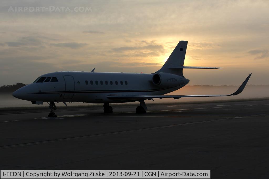 I-FEDN, 2009 Dassault Falcon 2000LX C/N 204, with morning fog