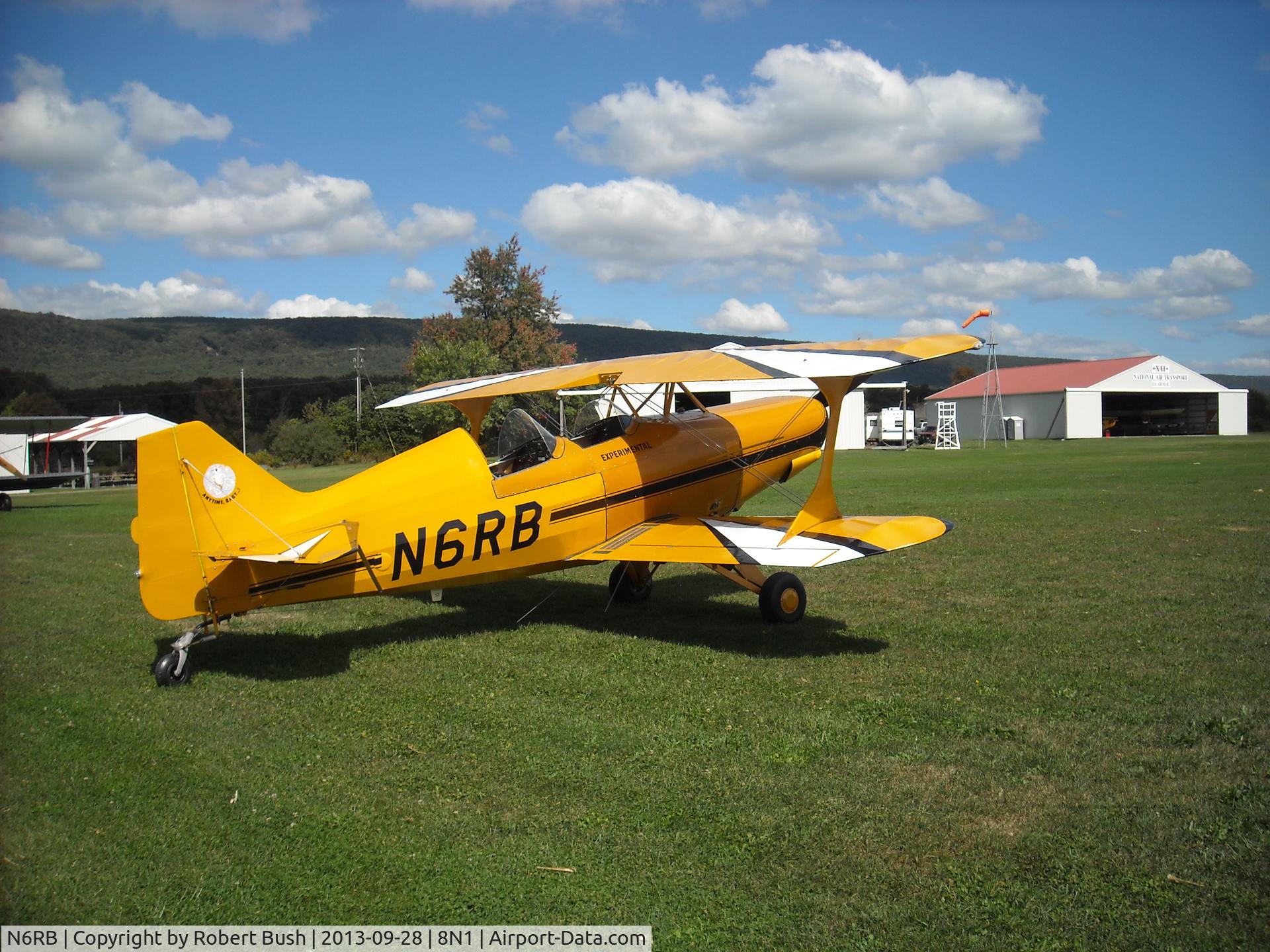 N6RB, 1977 Bush BIPLANE WILLIE II C/N 0015, Willie II Biplane, photo at the Goldenage Air Museum at  Grimes Field, Bethel, PA
