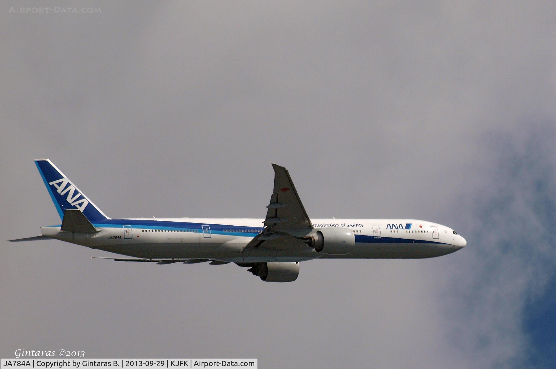 JA784A, 2009 Boeing 777-381/ER C/N 37950, After Take-off from JFK, 13R
