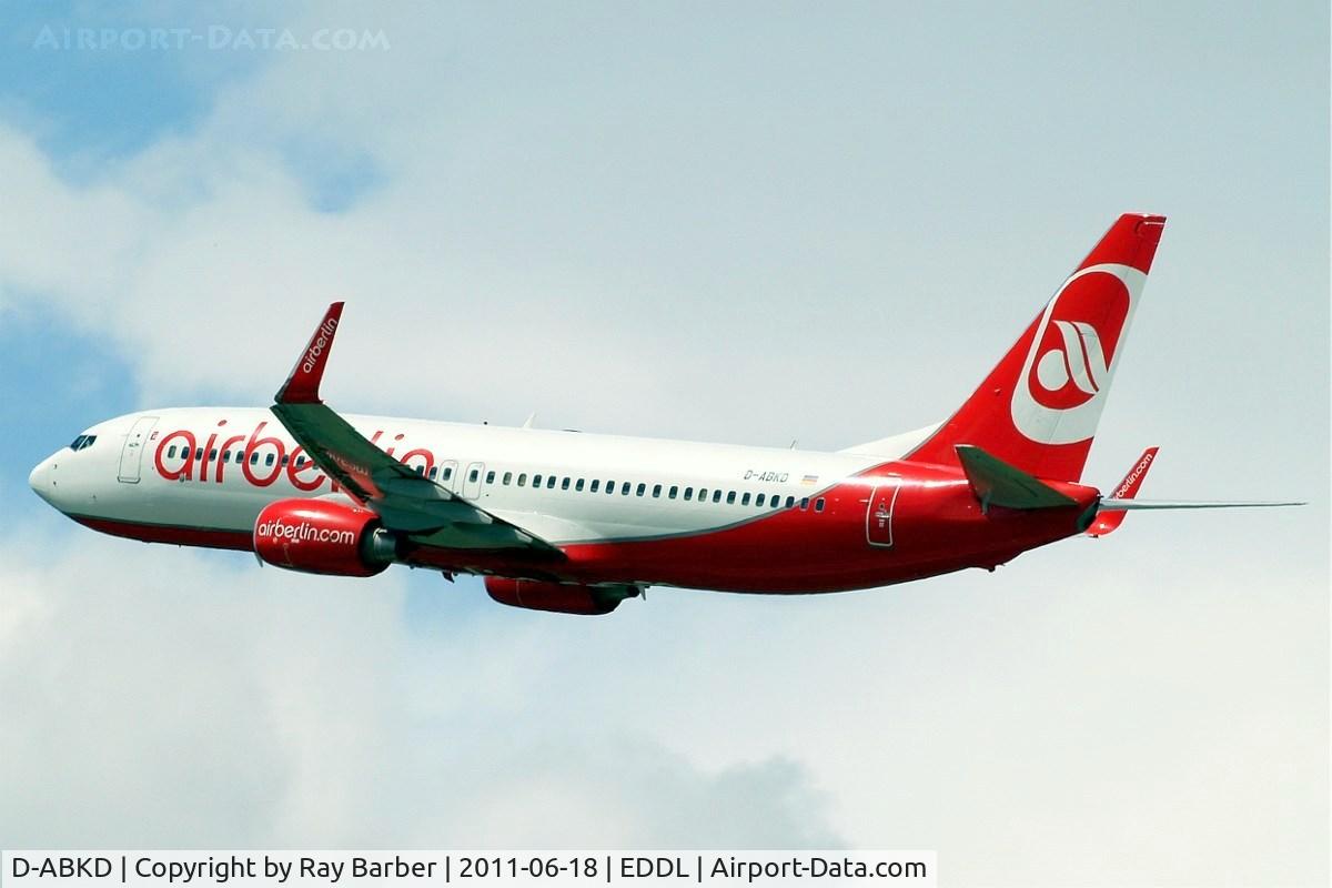 D-ABKD, 2009 Boeing 737-86J C/N 37742, Boeing 737-86J [37742] (Air Berlin) Dusseldorf~D 18/06/2011