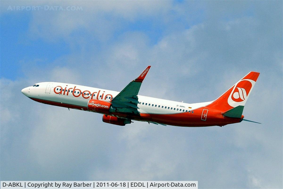 D-ABKL, 2010 Boeing 737-86J C/N 37754, Boeing 737-86J [37754] (Air Berlin) Dusseldorf~D 18/06/2011