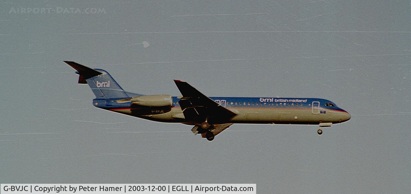 G-BVJC, 1994 Fokker 100 (F-28-0100) C/N 11497, Heathrow 09L