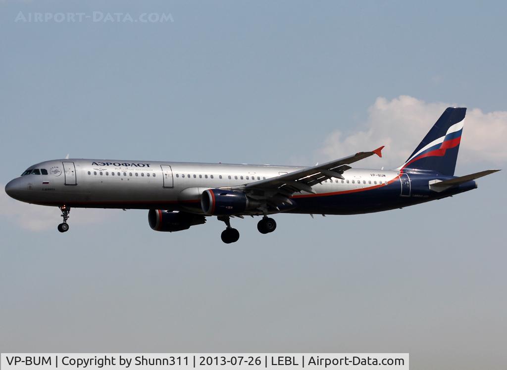 VP-BUM, 2007 Airbus A321-211 C/N 3267, Landing rwy 25R