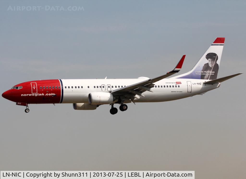 LN-NIC, 2012 Boeing 737-8JP C/N 38881, Landing rwy 25R