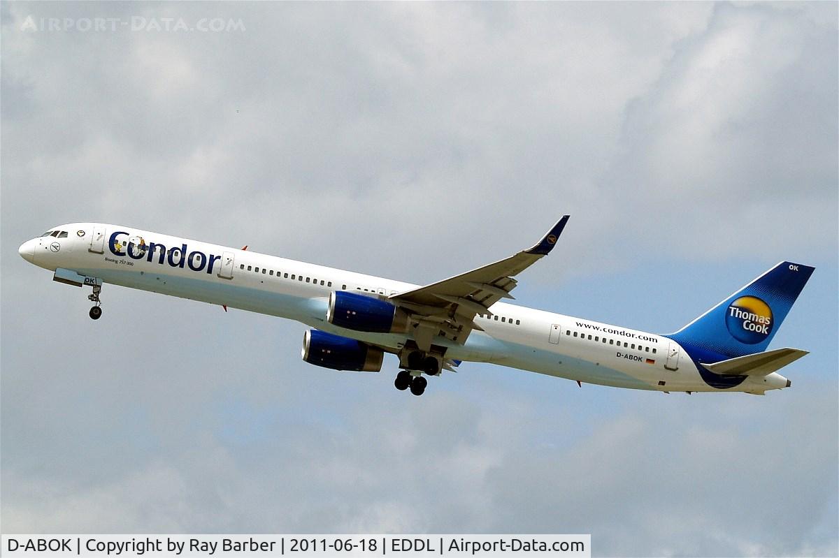 D-ABOK, 2000 Boeing 757-330 C/N 29020, Boeing 757-330 [29020] (Condor) Dusseldorf~D 18/06/2011